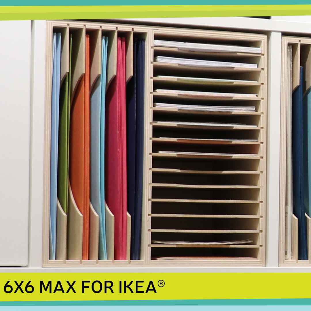 Stamp-n-Storage Paper Holder for 8.5x11 - 15 Slot (for IKEA Will fit Kallax  Shelving), 8.5x11 for IKEA - 15 Slot
