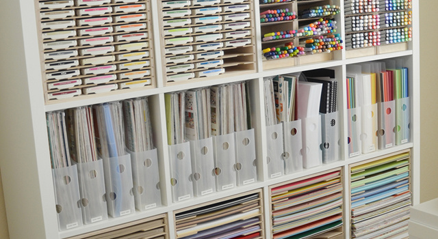 Paper Craft Storage in IKEA Shelving - Stamp-n-Storage