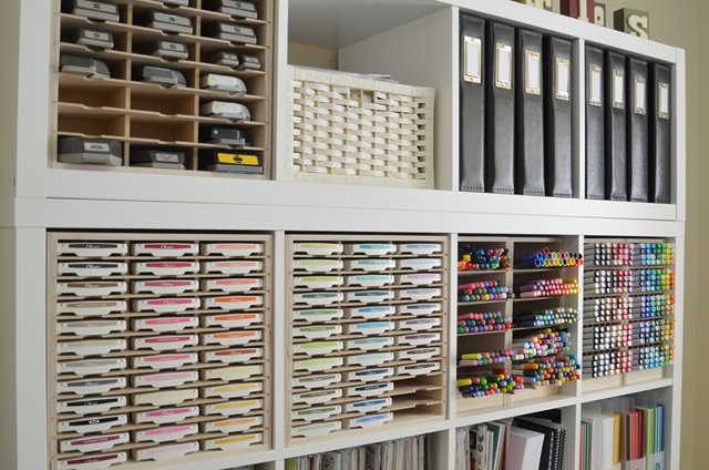 Paper Craft Storage In Ikea Shelving Stamp N Storage