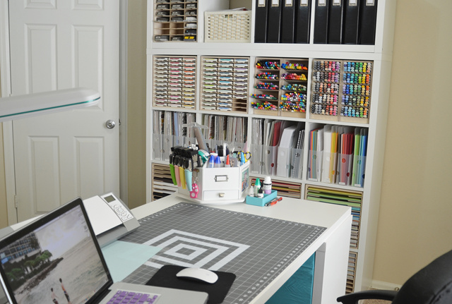 Paper Craft Storage in IKEA Shelving - Stamp-n-Storage